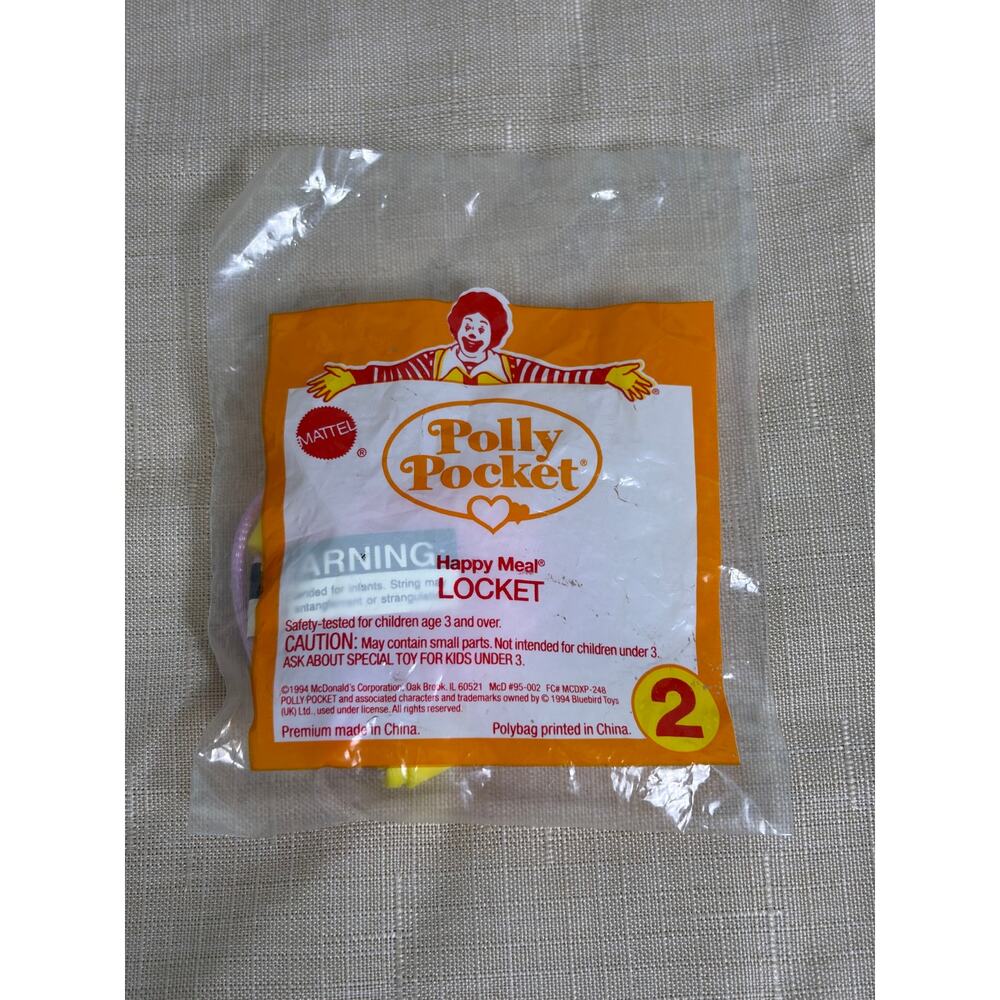 Vintage 1994 McDonald's Happy Meal Polly Pocket Locket Fast Food Toy #2 NIP